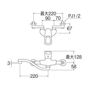 三栄水栓(SANEI) K1712A-13 シングル混合栓｜キッチン用 COULE 節水水