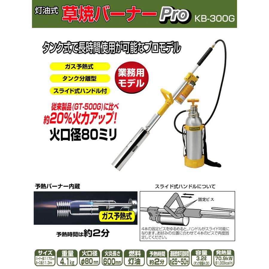 最大93%OFFクーポン 草焼きバーナー PRO KB-300 灯油式 新富士バーナー