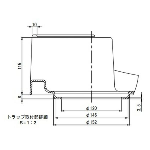 テクノテック イージーパン TPD640-CW1 かさ上げ防水パン アイボリーホワイト 【在庫有り】｜firstnet｜04