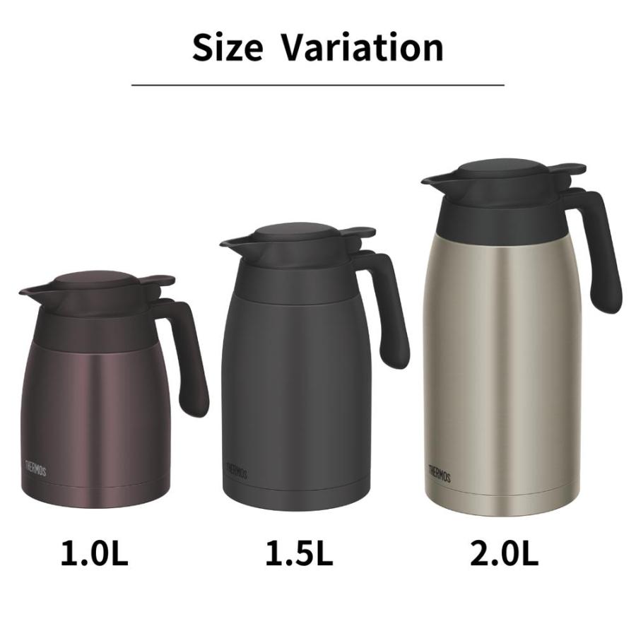 2個セット】サーモス(THERMOS) 選べる ステンレスポット 1L/1.5L/2L 
