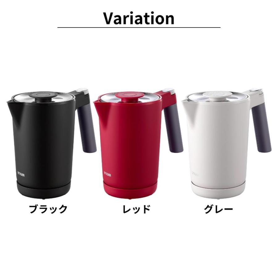 タイガー魔法瓶 TIGER タイガー 蒸気レス電気ケトル 1L オニキス