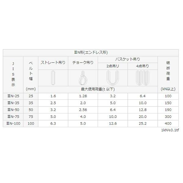 シライ(東レ TORAY) ポリエステルスリング エンドレス形 PET3N 50X4.50 幅50mm 長さ4.50m JIS B 8818 3等級 PET3N-50X4.50｜firstnet｜03