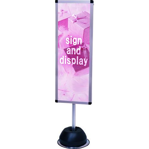 TOKISEI 屋外ポールサインスタンド A3縦縦片面シルバー