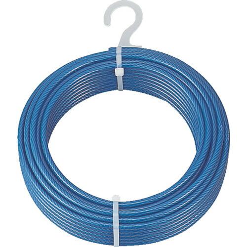■TRUSCO メッキ付ワイヤーロープ PVC被覆タイプ Φ9(11)mmX20m CWP9S20(8560818) その他建築素材