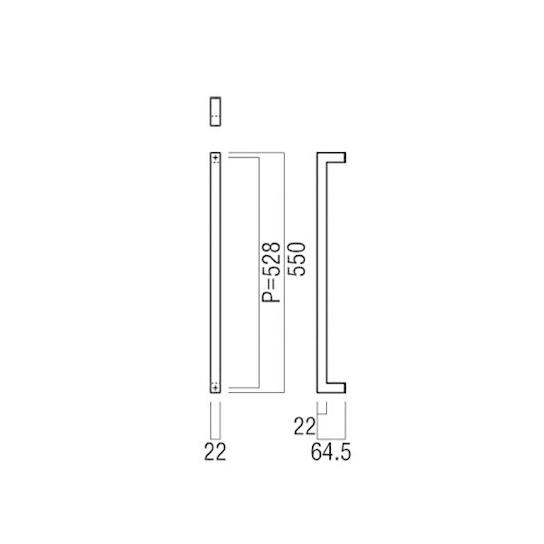 ネット限定 UNION(ユニオン) G1121-01-023 ドアハンドル 押し棒 1セット(内外) [ネオイズム]