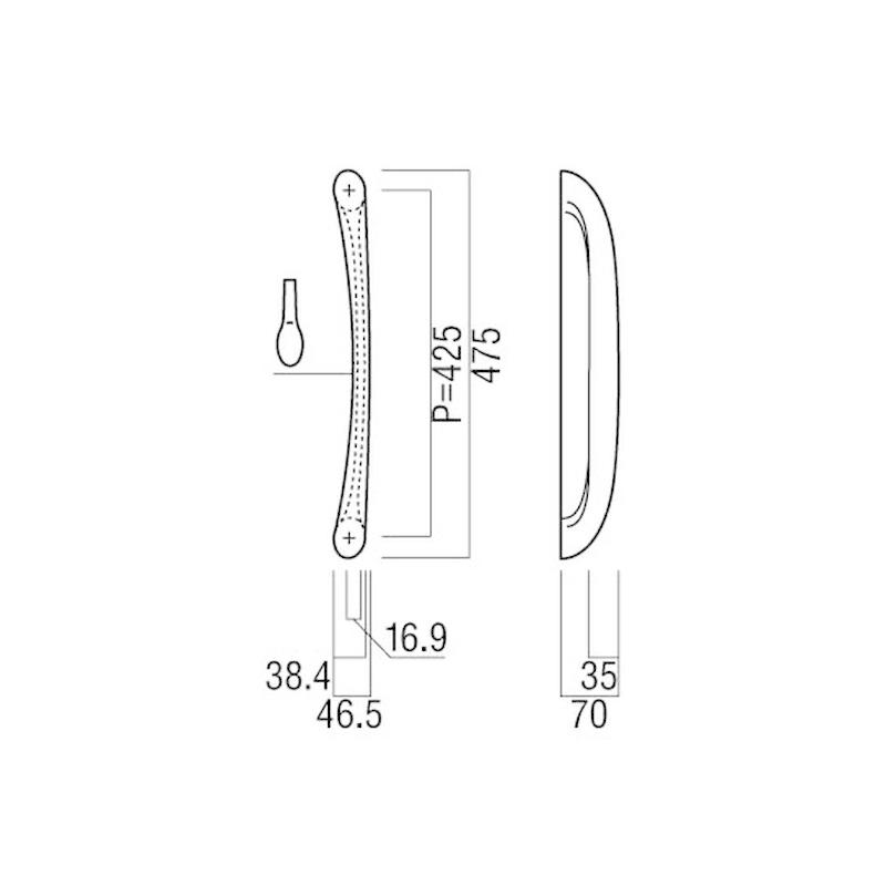 UNION(ユニオン) H2102-53-076 ドアハンドル ケアハンドル 1セット(内外) [ネオイズム] :union-h2102-53 ...