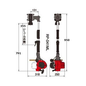 ビーバー 山田機械 ビッグハンマー 杭打機 RP-042ML 【11023841】 山田機械工業 ビーバービッグハンマー 杭打機(くい打ち) RP-042ML (旧