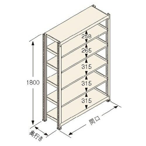 扶桑金属工業 中量ラック Ｋタイプ150kg GSN-K1815B6D 独立：棚板天地6段 [法人限定][送料別途お見積り]