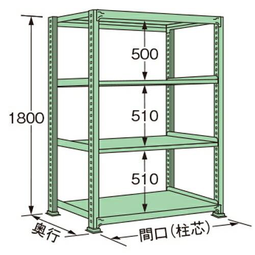 扶桑金属元素製作 中量仕合わせ ME1812S04T 単連:単体印字機 棚：4段(天板含む) [法人押さえる][貨物輸送別途お積もり書き]