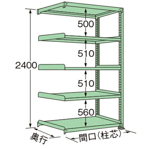 扶桑金属工業 中量ラック ML2409M05R 単連:連結タイプ 棚：5段(天板含む) [法人限定][送料別途お見積り]