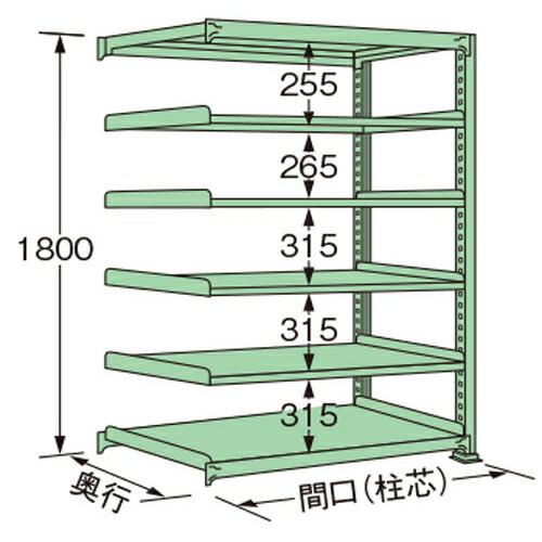 扶桑金属元素産業 中量仕合わせ MS1815M06R 単連:繋ぎ合わせる印字機 棚：6段(天板含む) [法人押さえる][貨物輸送別途お積もり書き]