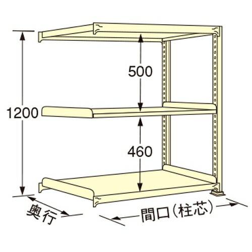 扶桑金属工業 中量ラック WE1212M03R 単連:連結タイプ 棚：3段(天板含む) [法人限定][送料別途お見積り]