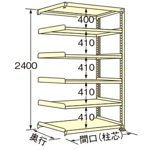 扶桑金属元素製作 中量仕合わせ WE2418M06R 単連:繋ぎ合わせる印字機 棚：6段(天板含む) [法人押さえる][貨物輸送別途お積もり書き]