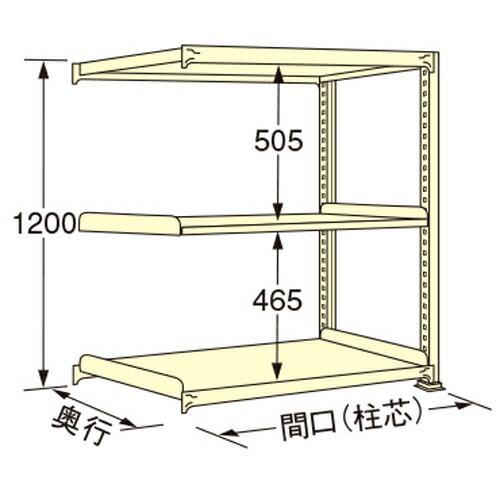 扶桑金属工業 中量ラック WS1209S03R 単連:連結タイプ 棚：3段(天板含む) [法人限定][送料別途お見積り]