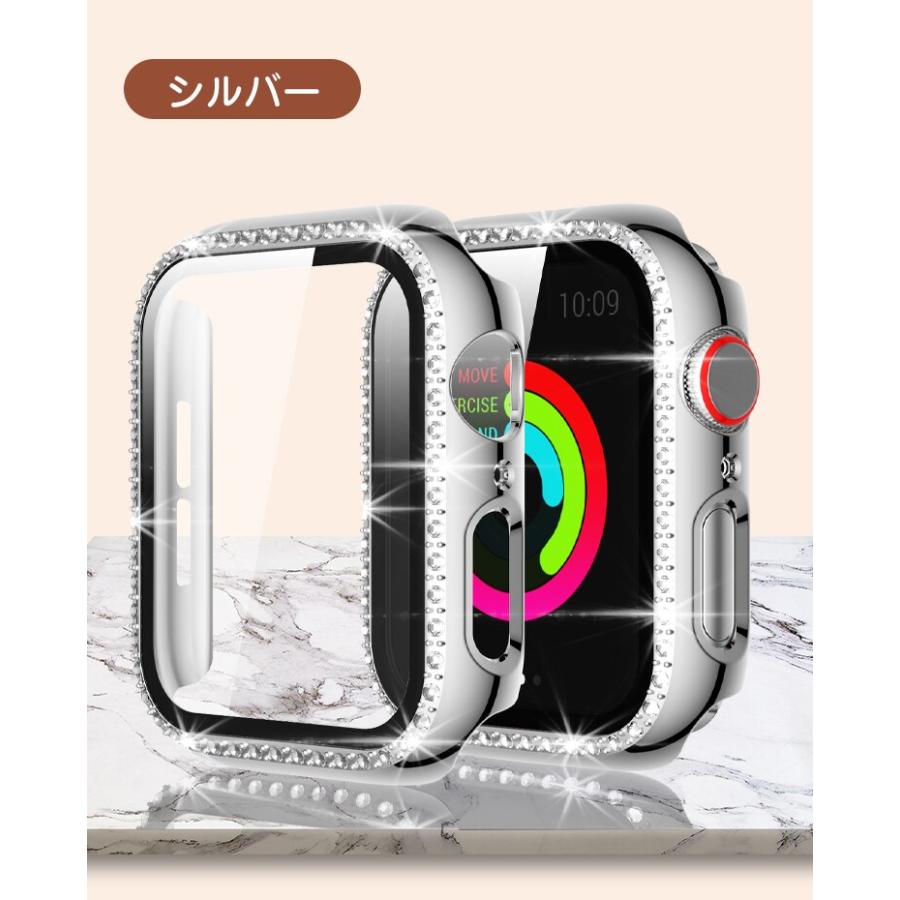 超可爱の Apple Watch キラキラカバーケース 40mm 人気 フィルム一体型