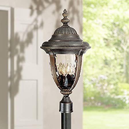 Bellagio Traditional Outdoor Light Post Fixture Veranda Bronze 24 2" Cham