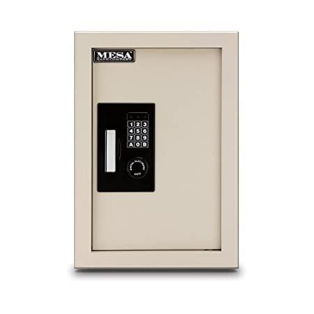 Mesa　Safe　Company　Model　MAWS2113E　Electronic　Wall　Safe,　Cream