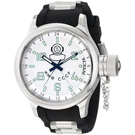 【限定価格セール！】 [インヴィクタ]Invicta 腕時計 Signature GMT White Dial Black Polyurethane Watch 7239 腕時計