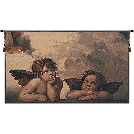 C Charlotte Home Furnishings Inc. Angels by Raffael Belgian Tapestry Wall H