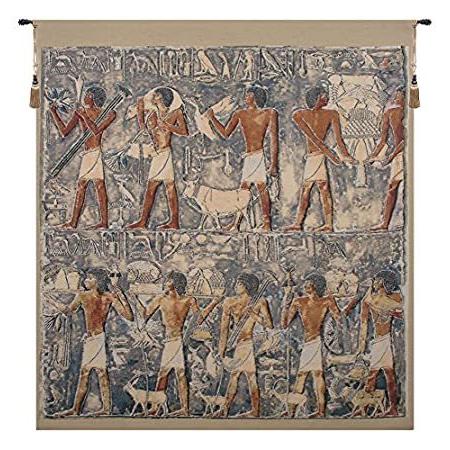 2021年レディースファッション福袋特集 Wall Tapestry Belgian Blue Saqqarah Hanging Cotton 59.00" x 55.00" -Medium: その他インテリア雑貨、小物