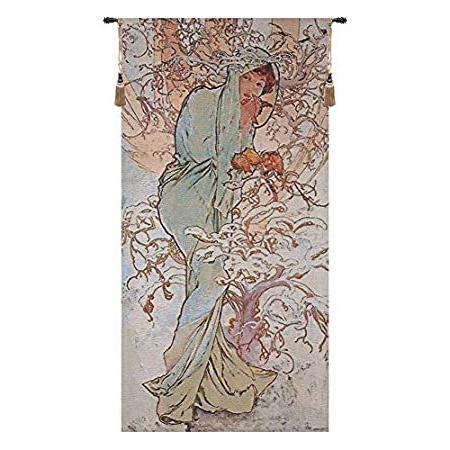 C Charlotte Home Furnishings Inc. Winter Mucha Belgian Tapestry Wall Hangin(60050円)
