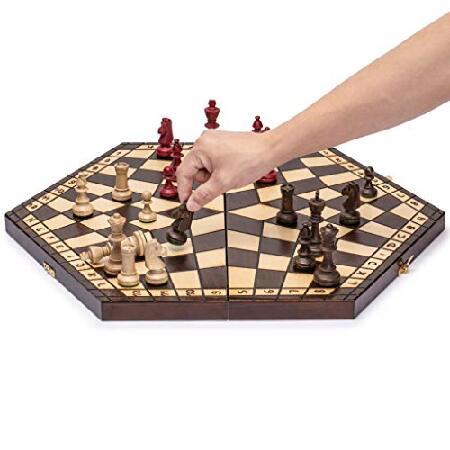 Wooden Three Player Chess - 18.5並行輸入 人気・おすすめ｜売れ筋商品・話題商品におすすめ 品質チェック済み 安心配送 国内在庫あり・安心サポート付き