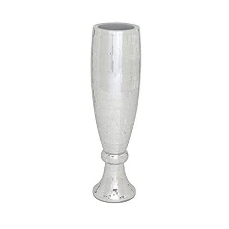 最終処分セール Deco 79 Glam Polystone Trumpet Vase， 9