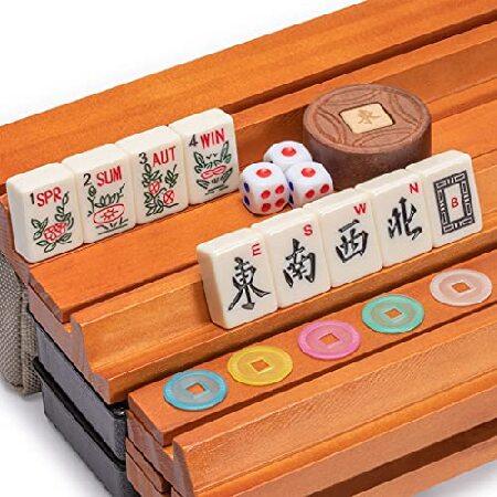 [イエローマウンテンインポート]Yellow　Mountain　Imports　American　Mahjong　w　and　Tiles,　AllInOne　[並行並行輸入　Pushers,　166　Accessories,　Soft　Racks　Set