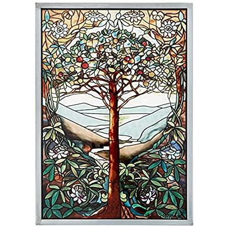 グランドセール Stained Life of Tree The - Panel Glass Stained Glass Art - Hangings Window その他インテリア雑貨、小物