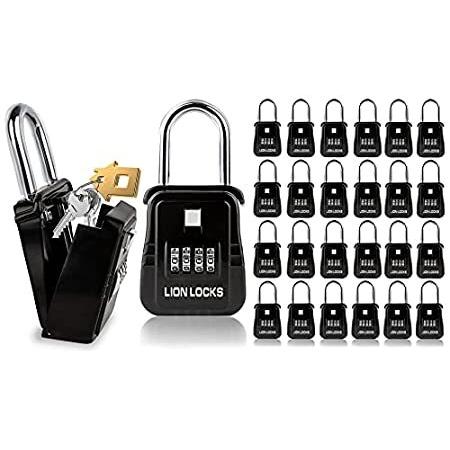 Lion　Locks　1500　(24パック　キーストレージ　自分で組み合わせてセット可能　不動産業者ロックボックス　ブラック)