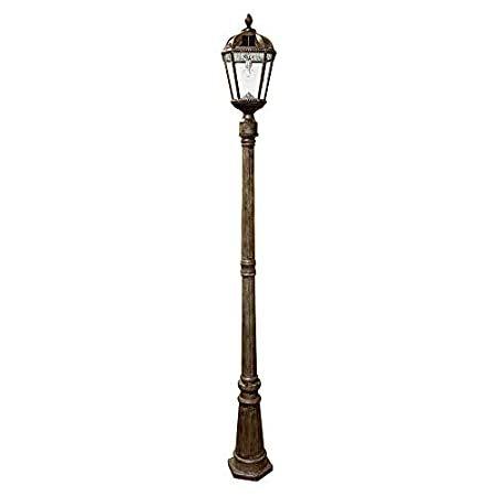 Gama　Sonic　GS-98B-S-WB　Lamp　Post　Royal　Bulb　Outdoor　Solar　Light　Fixture　and