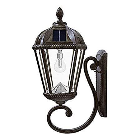 Gama Sonic GS-98B-W-WB Royal Bulb Lamp Outdoor Solar Light Fixture, Wall Mo