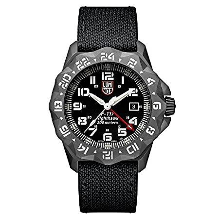 Luminox メンズ腕時計 F-117 ナイトホーク 6421: 45mm グレーケース ブラックディスプレイ 200m防水