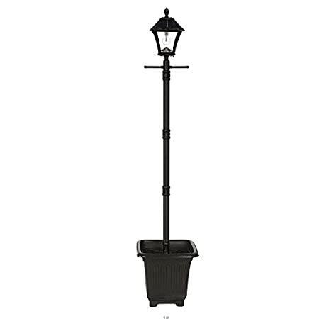 Gama Sonic 106BPLSG0 Baytown Bulb Outdoor Solar Light and Post, Lamp and Pl