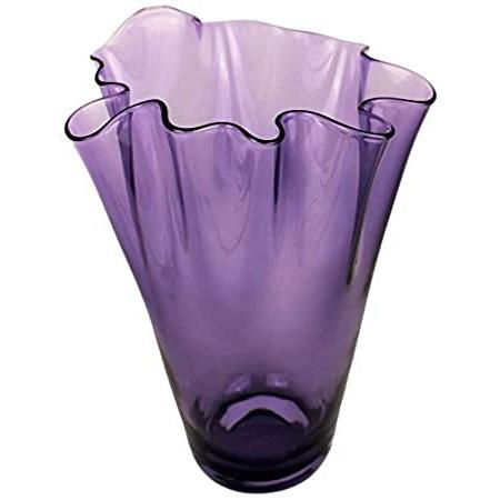 Signature Home Collection Glass Mouth Blown Decorative Flower Vase， Glass V