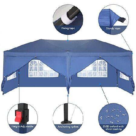 ローボード VINGLI Pop Up Canopy Tent with 6 Removable Sidewalls， Party Tent with Carry Bag， Outdoor Gazebo Beach Tent Camping Tent， Patio Event Tent Outdoor Cano 【CEG7594034493】(26715円)