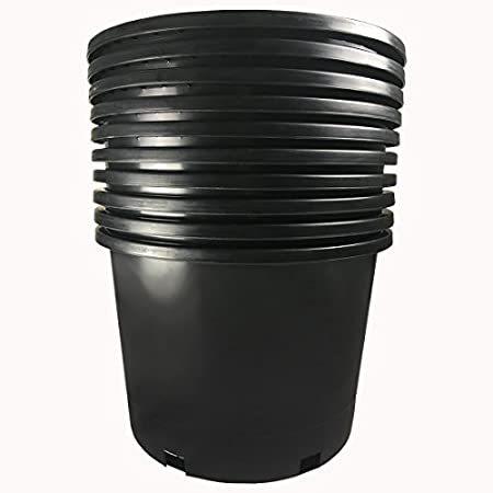 Calipots 10-Pack 7 Gallon Premium Black Plastic Nursery Plant