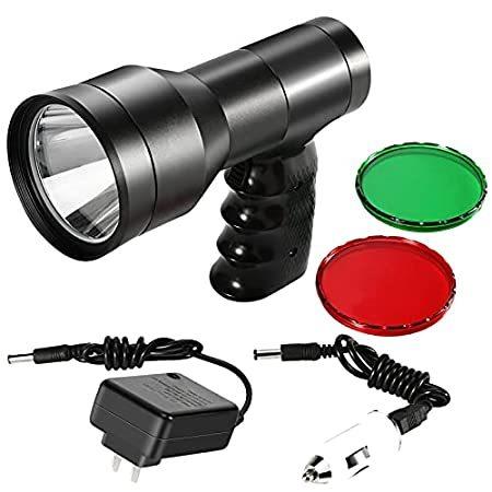 GearOZ Hunting Spotlight Flashlight, Rechargeable Handheld Hunting Scan Lig