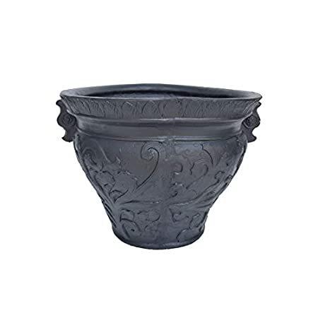 Great Deal Furniture Doreen Garden Urn Planter Pot, Round, Roman, Botanical