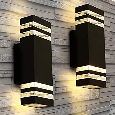 LANFU　LED　Wall　Waterproof　Porch　Sconce　Modern　12W,　Black　Waterproof　Light　W