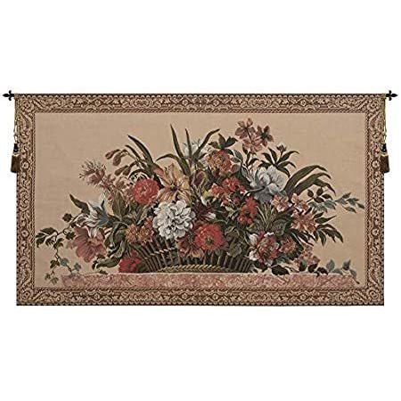 一流の品質 Ann's floral basket i european tapestry - 45 in. x 27 in. cotton/viscose/po その他インテリア雑貨、小物