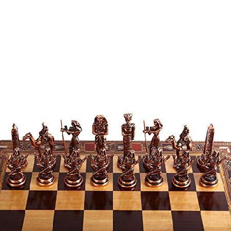 エジプト ファラオ アンティーク 銅 フィギュア メタル チェスセット