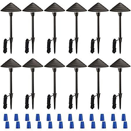 LEONLITE 12-Pack LED Landscape Lighting, 3W AC DC 12V Low Voltage Pathway L