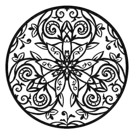 は自分にプチご褒美を Flower Metal Wall Art Mandala Boho Flower Decorative Pattern Metal Floral A その他インテリア雑貨、小物
