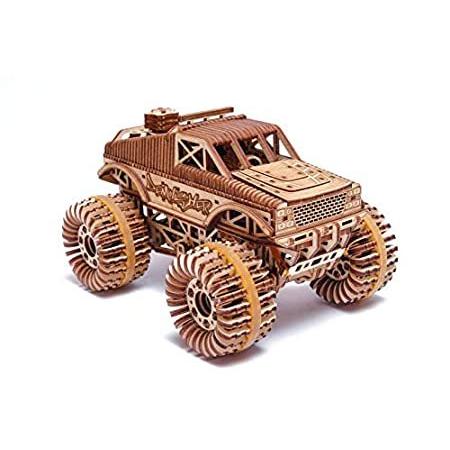 Wood Trick ウッドトリック モンスタートラック 自走する3Dウッドパズル / 木製模型