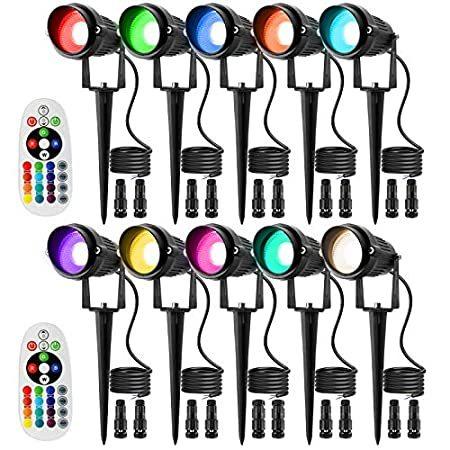 Junview　RGB　Color　Lights　8W　Connectors　Low　Changing　Landscape　with　12V-24V