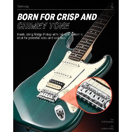 正規品 Donner 39 Inch Electric Guitar， Seeker Series DST-400 Solid Alder Body Electric Guitar for Intermediate ＆ Pro Players， Single Coil Split Syst並行輸入 【IQY1514958340】(53295円)