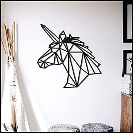 男女兼用 LaModaHome Livi Decor, Art,Wall Wall Metal in] cm[19.7"x19.7" 50x50 Unicorn その他インテリア雑貨、小物