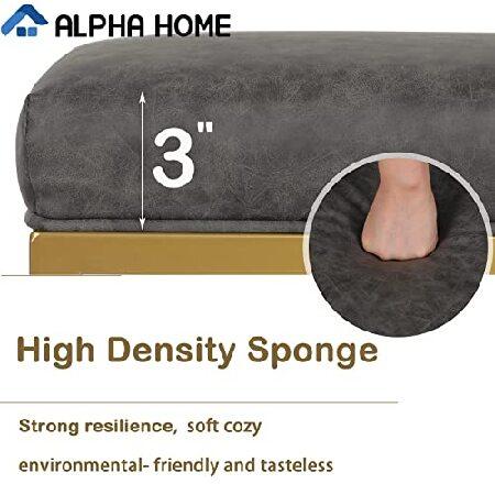 ALPHA　HOME　24”　Counter　Cafe　Footrest　of　Chair　Stool　Set　Kitchen　Cushion　Dining　Backless　with　PU　Square　Leather　Height　Bar　with　Stool　Sturdy並行輸入