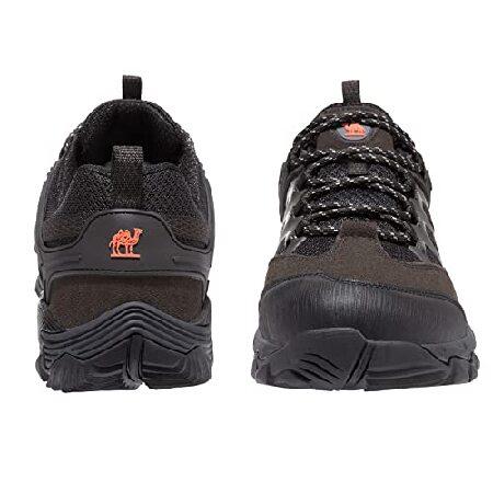 CAMEL CROWN Hiking Shoes Men Breathable Non-Slip Sneakers Lightweight Low Top for Outdoor Trailing Trekking Walking 9 Charcoal Grey 